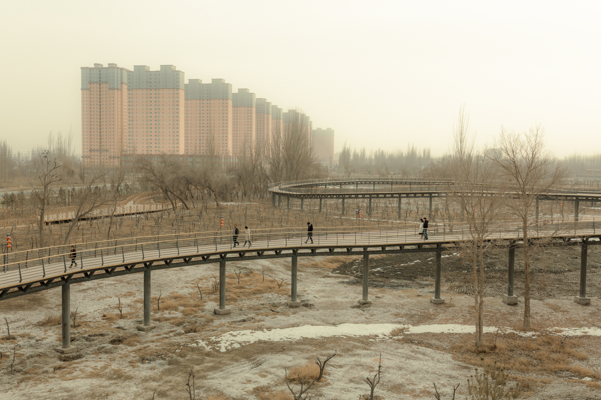 Kunlun Park, in Hotan, February 5, 2019.